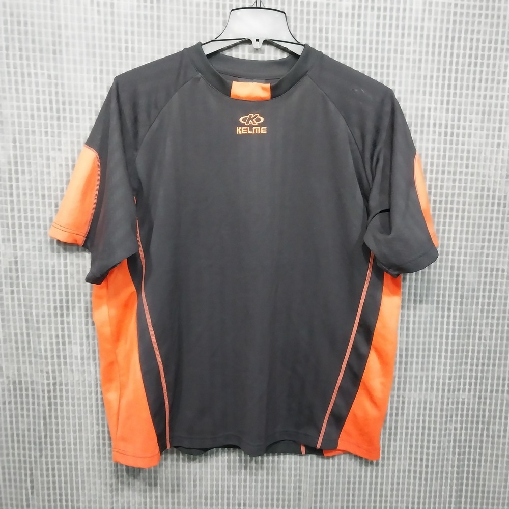 Kelme Mens Soccer‎ Jersey Futbol Training Shirt XL Black Orange